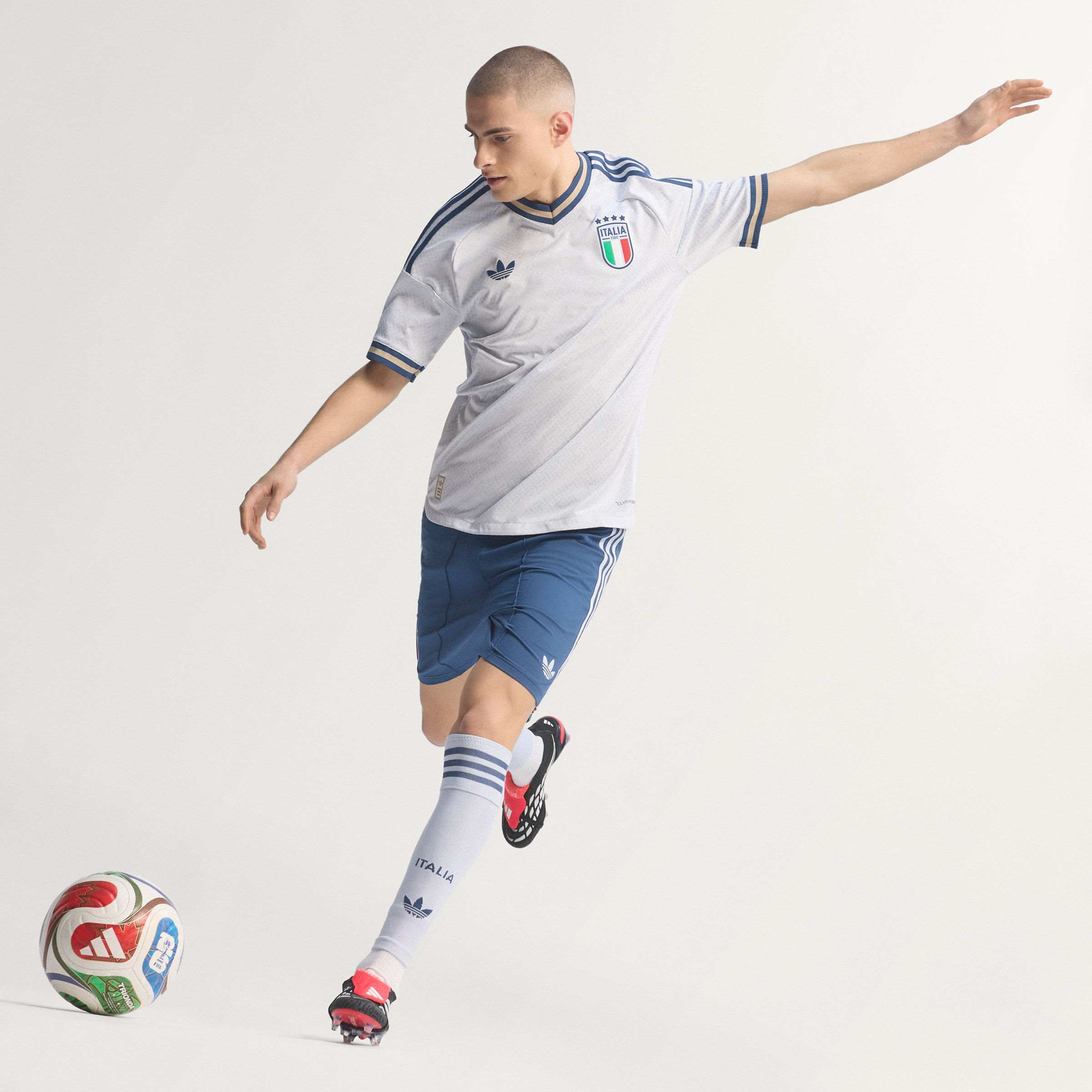 adidas Italy Away Authentic Mens Soccer Jersey 2026 Aero Blue