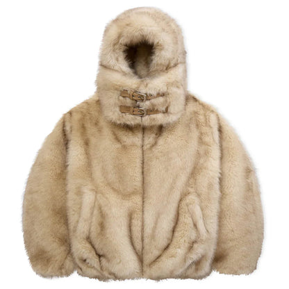 Fur Hoodie Cream
