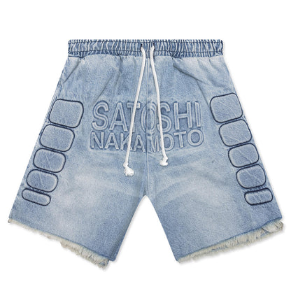 Denim Moto Short Blue Denim