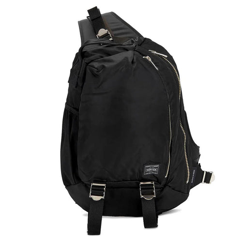 Porter Nylon Twill Shoulder Bag Black