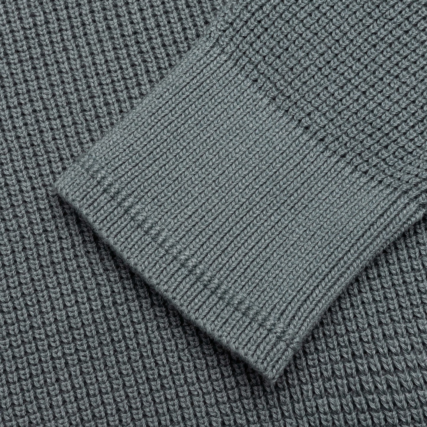 Embroidered Metal Logo Crewneck Titanium
