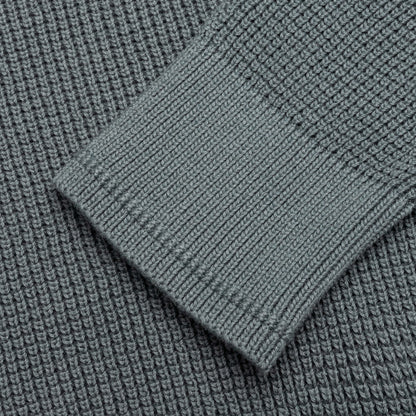 Embroidered Metal Logo Crewneck Titanium