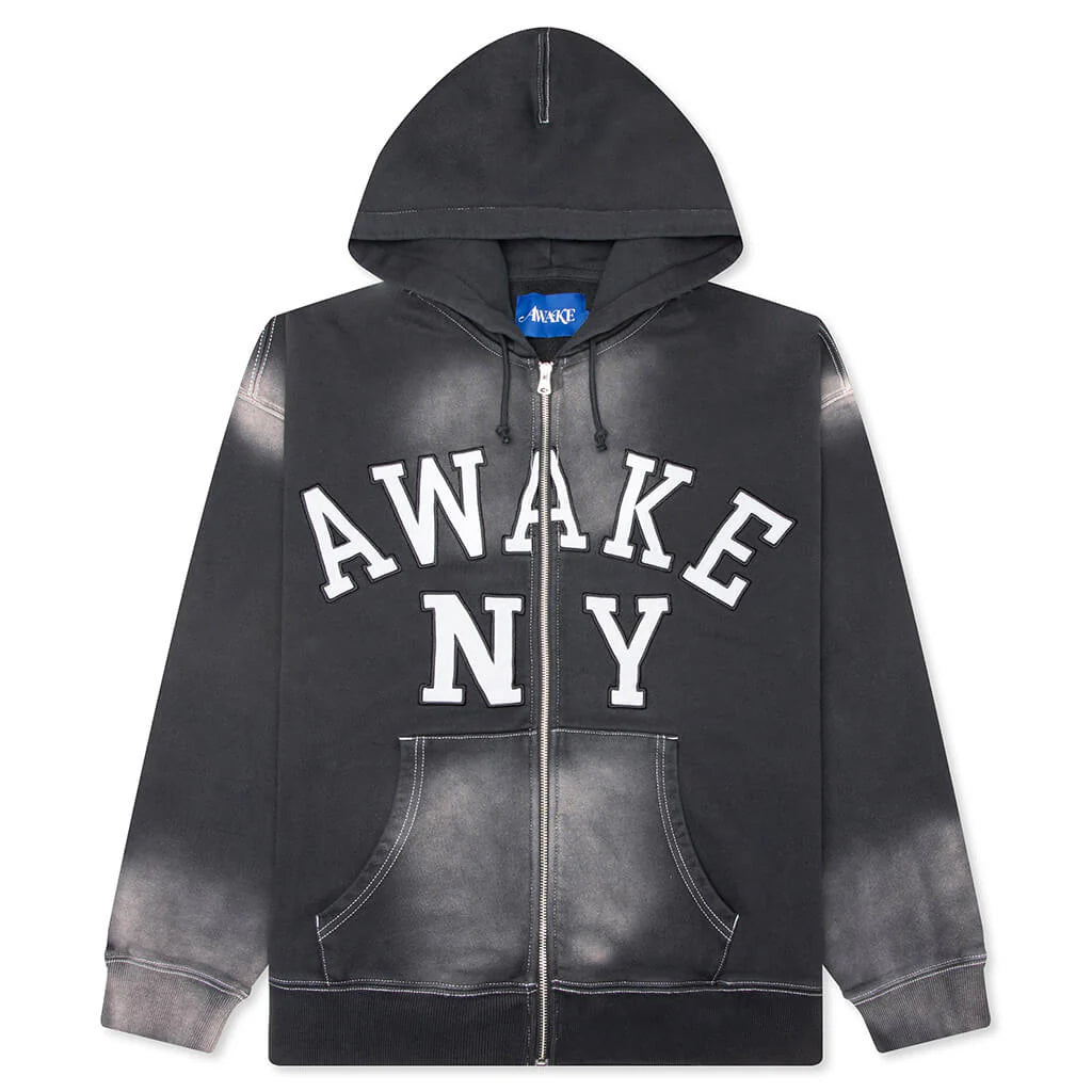 Collegiate Arch Zip Hoodie Black