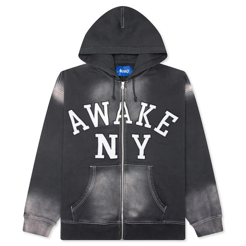 Collegiate Arch Zip Hoodie Black