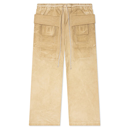 Creatch Wide Cargo Drawstring Pants Pearl Milk