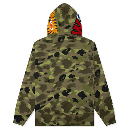 Graduation Camo Shark Full Zip Hoodie Olive Drab
