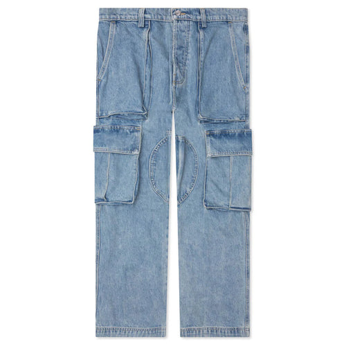 Denim Logo Cargos Light Wash
