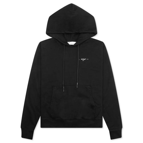Logo Slim Hoodie Black White