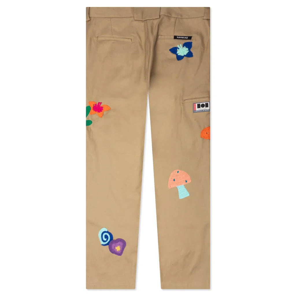 Knit Patchwork Worker Pant Sand