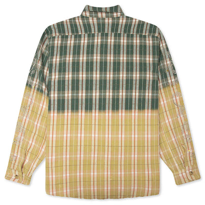 Crystal Flannel Shirt Green Yellow