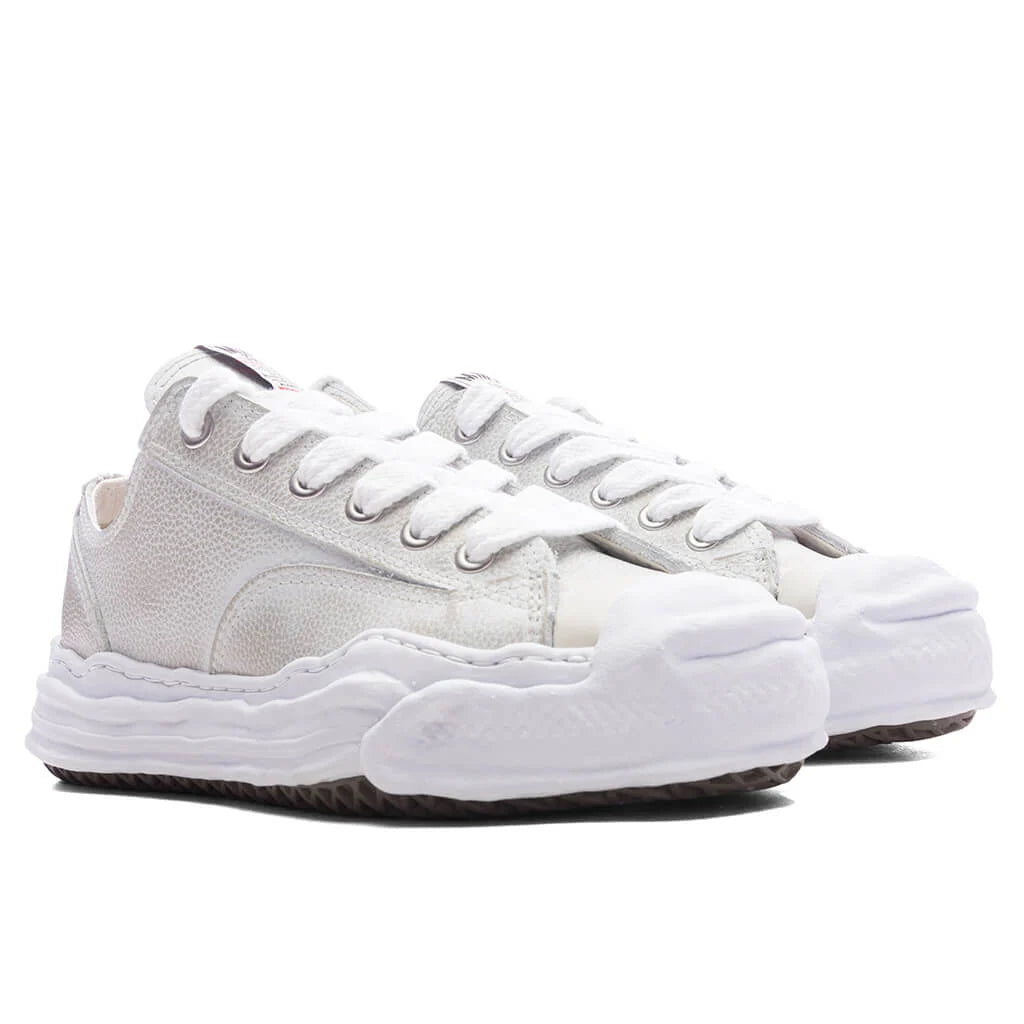 Hank Low OG Sole Brushed Shrink Leather White