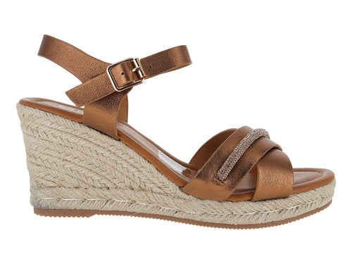 Sandalias de Plataforma Roze Color Bronce para Mujer
