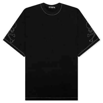 Oversized Ballchain Tee Black Silver