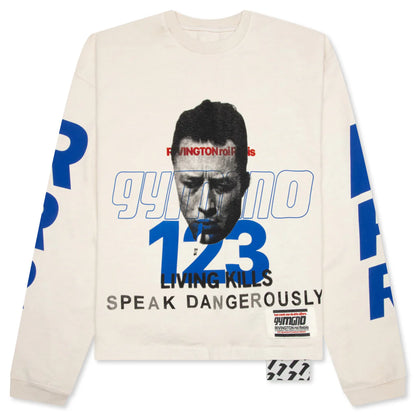 Speak Dangerously L S Tee Vintage White