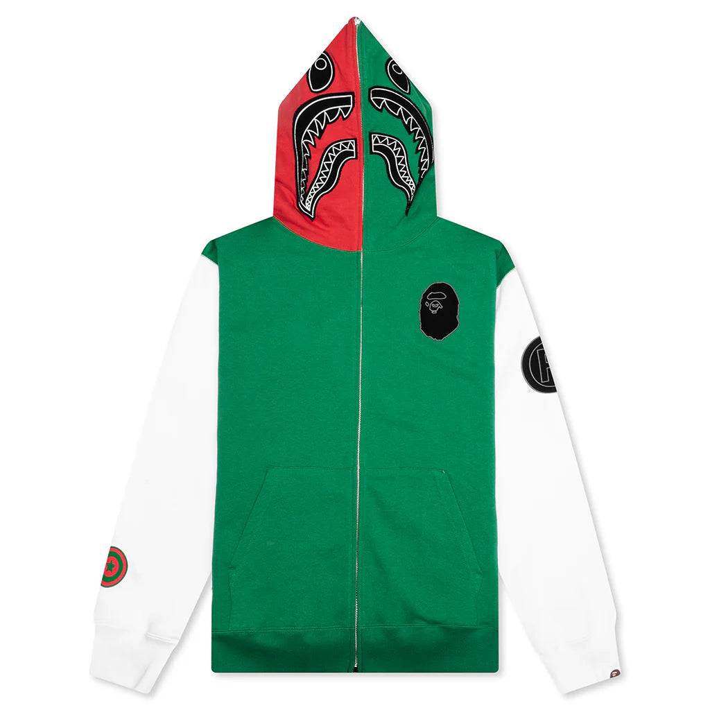 Shark Full Zip Hoodie Italy Green