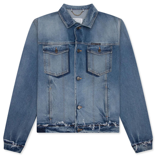 Denim Caban Jacket Washed Blue