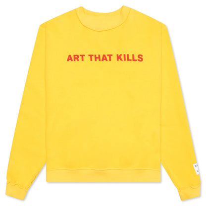 Art That Kills Rev Crewneck Yellow