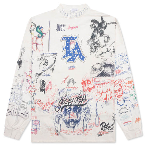 Saint Michael x Born X Raised LA L S Tee White