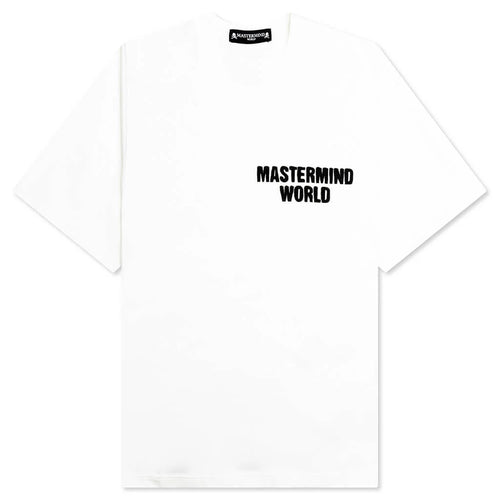 Spray Paint Knit T Shirt White