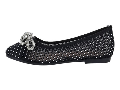 Zapatos Flats Roze Negros para Niña