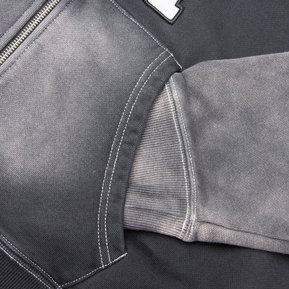 Collegiate Arch Zip Hoodie Black