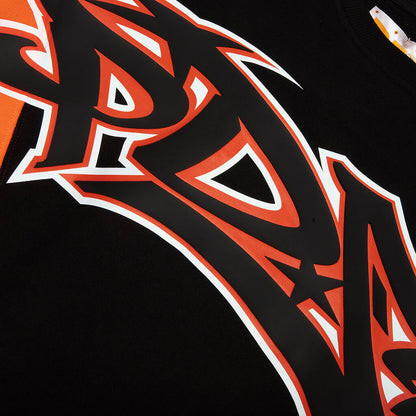 Crew Neck A Orange Black White