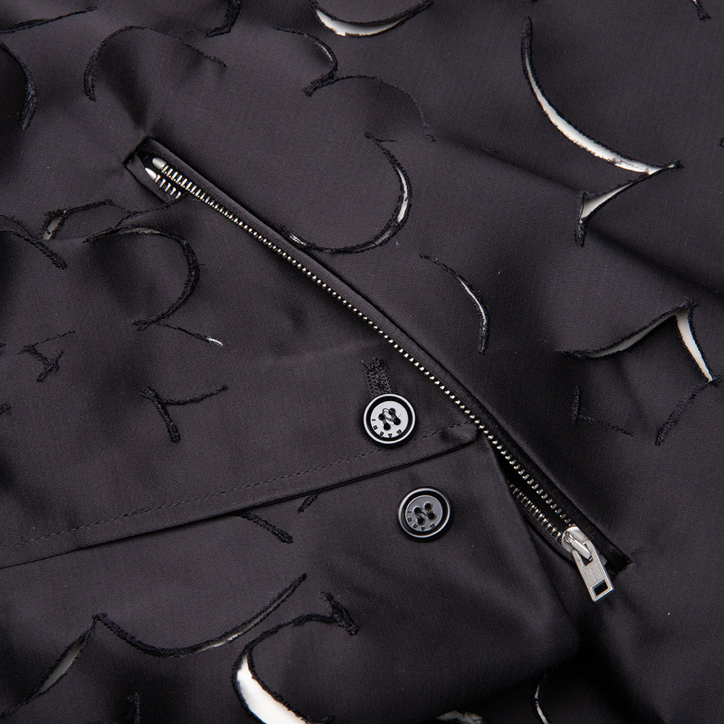 Duchess Satin Jacket With Cut Out Detail Black