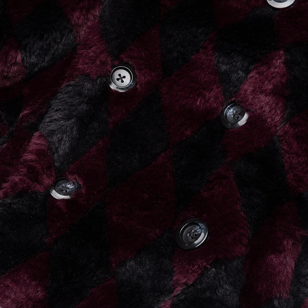 Pea Coat Navy Bordeaux