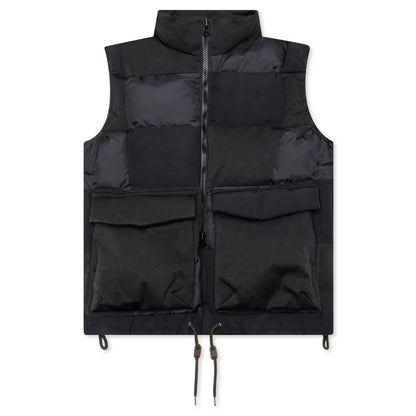 Faux Suede Mix Vest Black
