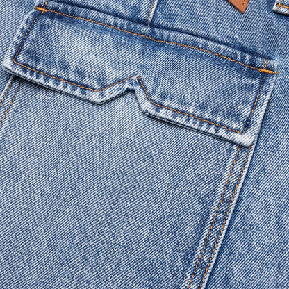 Cargo Denim Baggy Short Bay Indigo