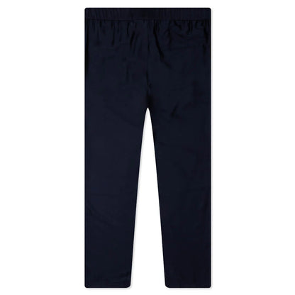 Silk Floral Jacquard Pants Navy