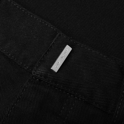 Loose Fit Pant w Cargo Pocket and Zip Black
