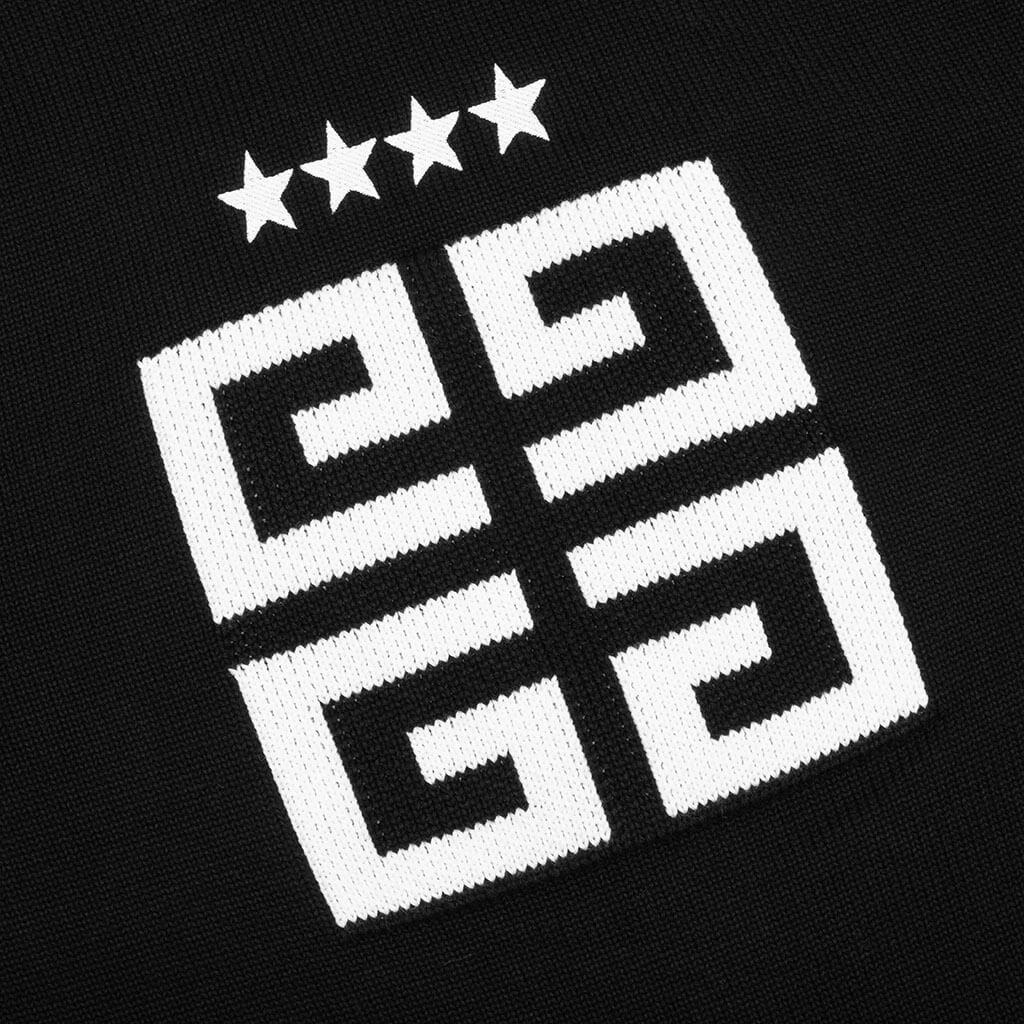 Star Embroidered 4G Logo Cardigan Black White
