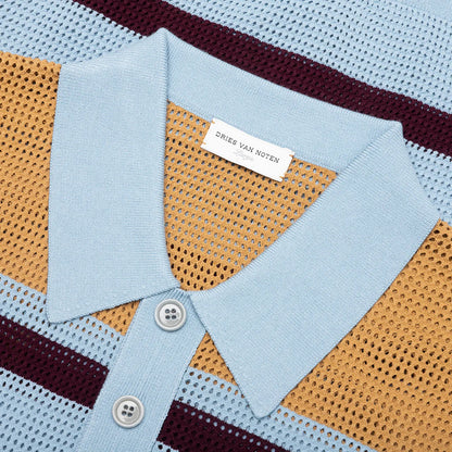 Mindo Knit Polo Light Blue