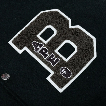 Embroidery Varsity Jacket Green