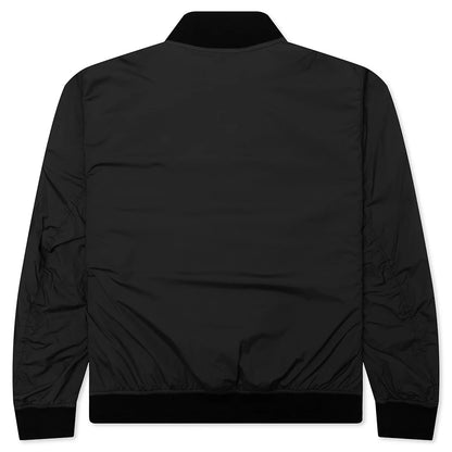 Skin Touch Nylon Bomber Jacket Charcoal