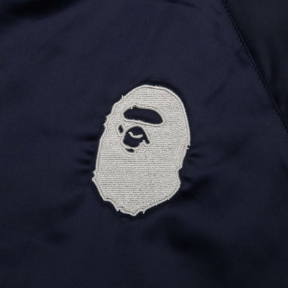A Bathing Ape Nylon Varsity Jacket Navy