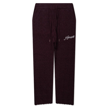 Cable Knit Pant Berry