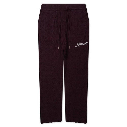Cable Knit Pant Berry