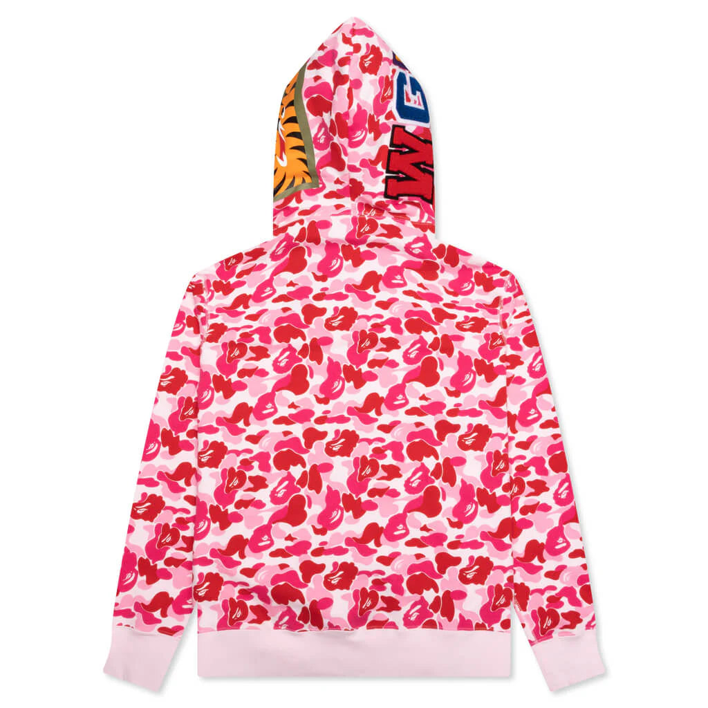 Abc Camo Shark Full Zip Hoodie Pink