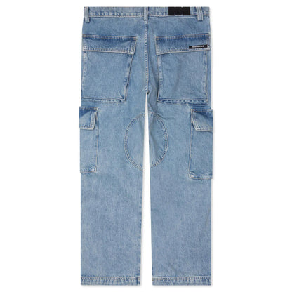 Denim Logo Cargos Light Wash