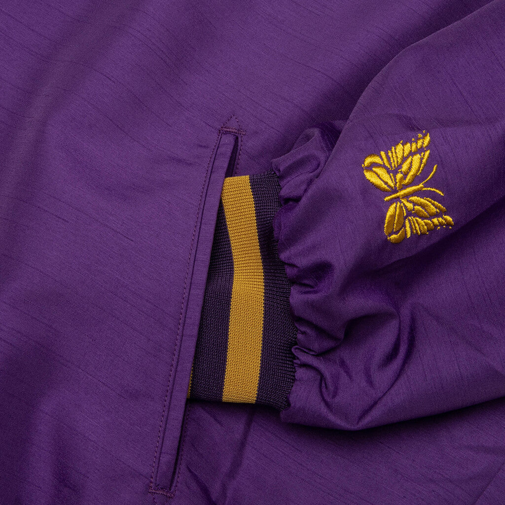 Poly Shantung Stadium Jacket Purple