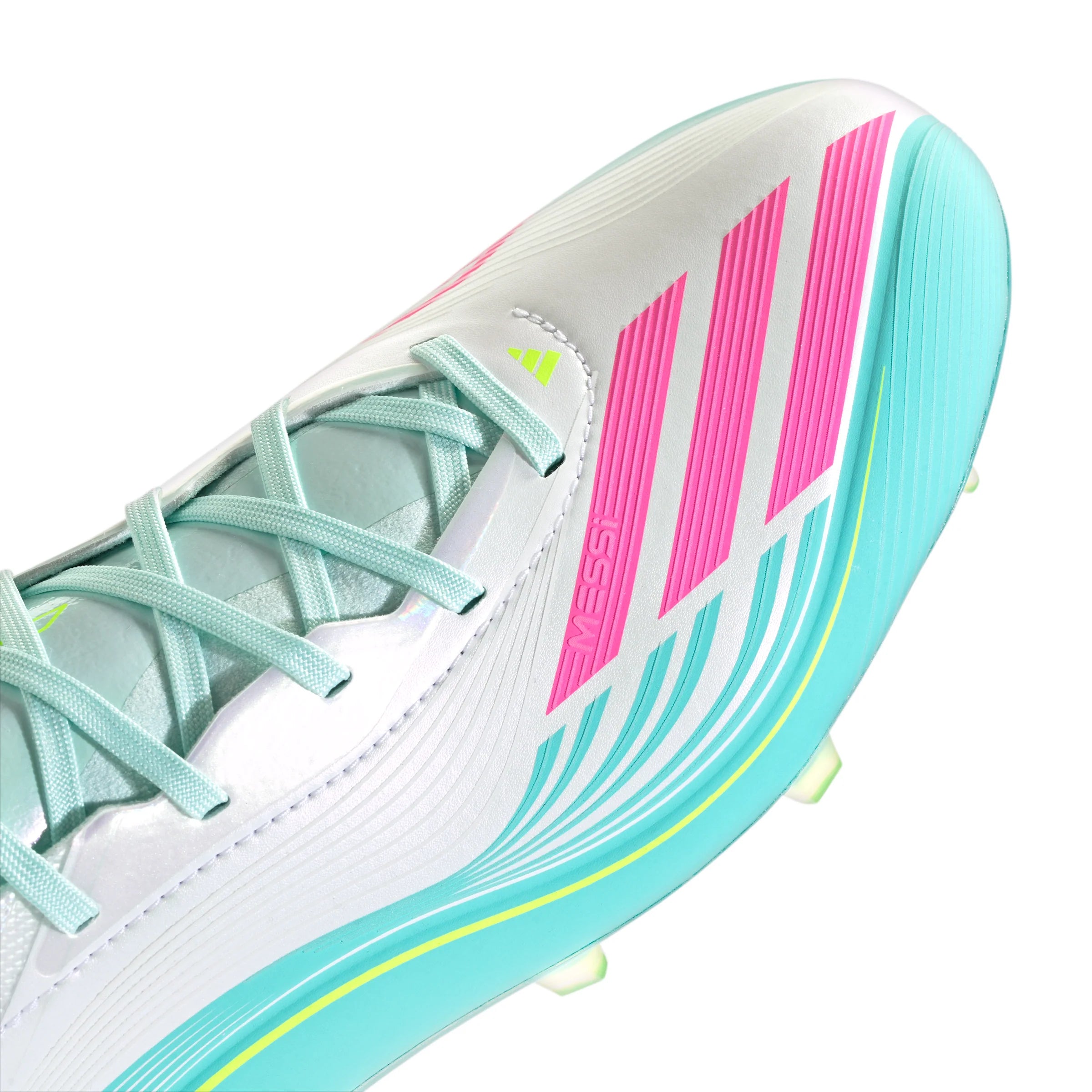 adidas F50 Messi Pro FG Firm Ground Mens Soccer Cleats White Pink Aqua