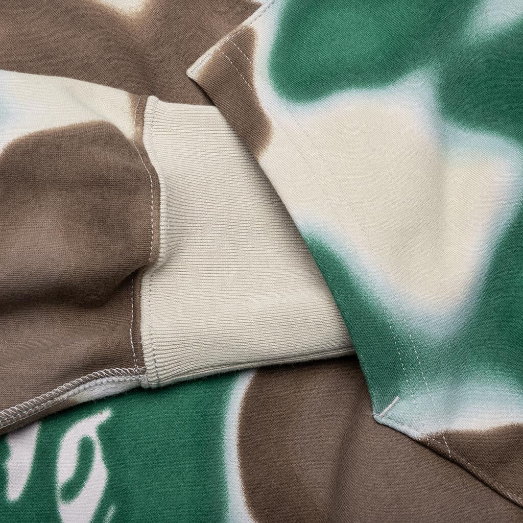 Liquid Camo Shark Relaxed Fit Full Zip Hoodie Olive Drab
