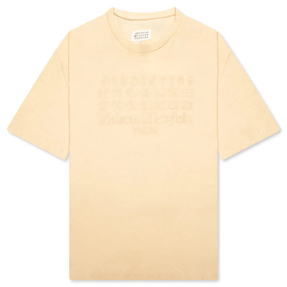 Embroidered Logo T Shirt Natural