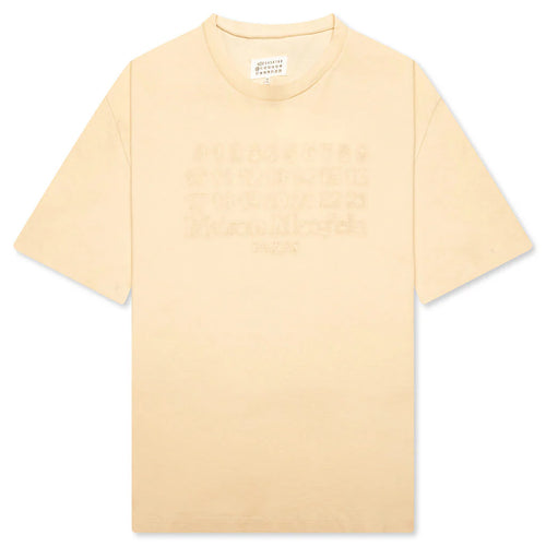 Embroidered Logo T Shirt Natural