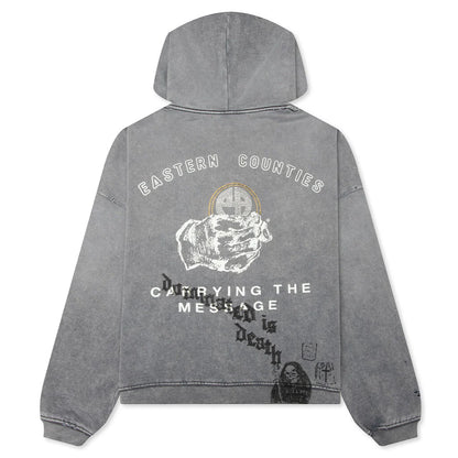 Carrying The Message Zip Hoodie Gray