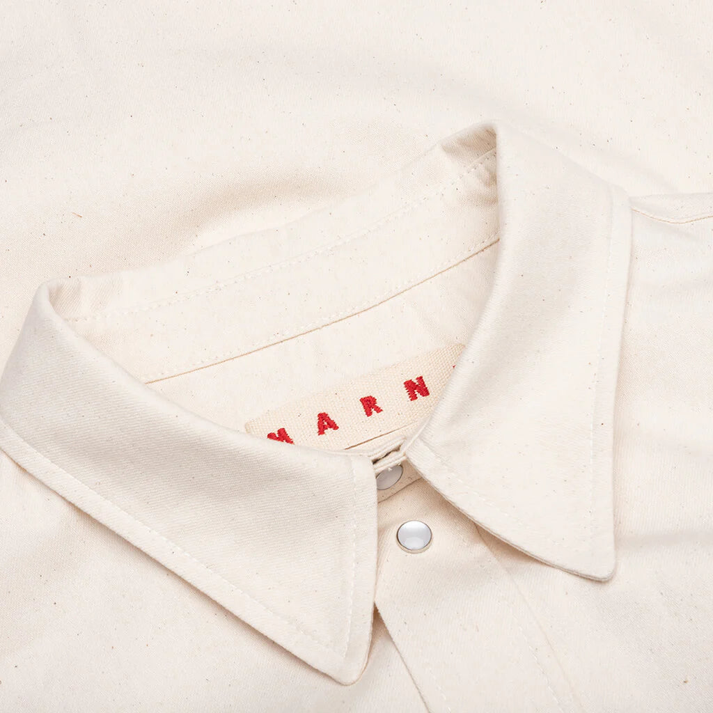 Cream Denim Shirt with Trunakaroo Plaque Bone