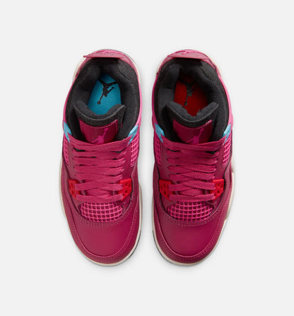 Air Jordan 4 Retro Shes A Star Grade School Lifestyle Shoe Sweet Beet Desert Pink Off Noir Chalk