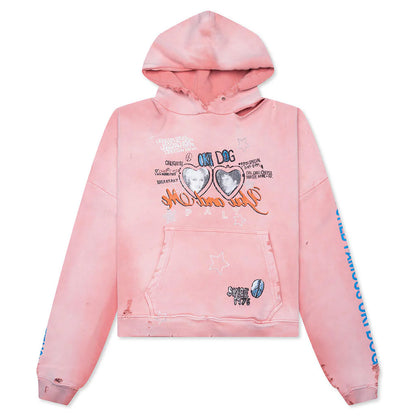 Oki Dog Hooded Sweatshirt Pink